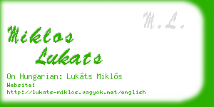 miklos lukats business card