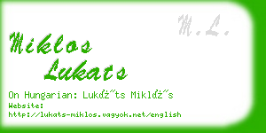 miklos lukats business card